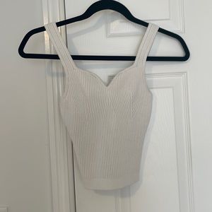 White Abercrombie ribbed tank